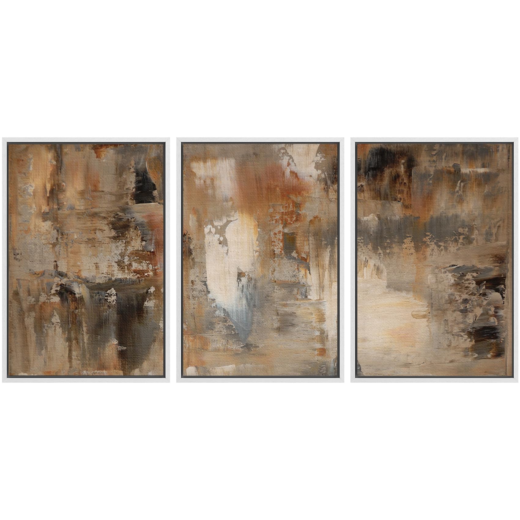 SIGNWIN Framed Canvas Print Wall Art Set Coastal Serenity Abstract Seaside Illustrations Modern Art Decorative Rustic Calm/Zen for Living Room, Bedroom, Office - 24"x36"x3 Natural — view 114