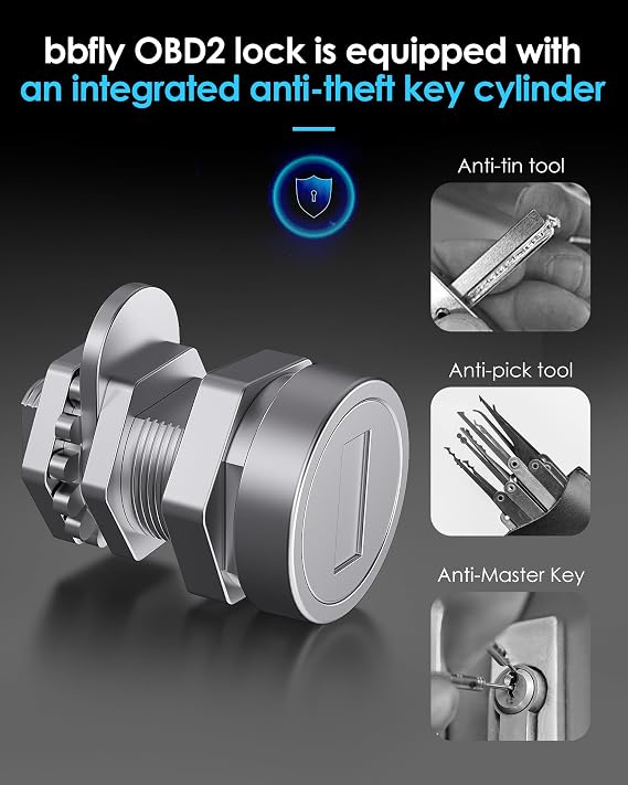 OBD Lock, bbfly-K02 ODB Port Locking Tool, Car OBD2 Protector Device (K02)