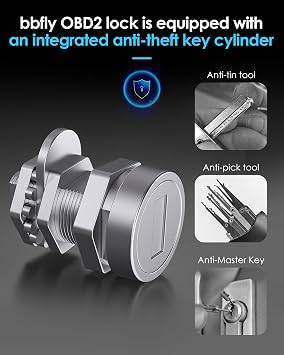 OBD Lock, bbfly-K02 ODB Port Locking Tool, Car OBD2 Protector Device (K02)