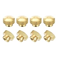 Vista 7 de uxcell Tuercas moleteadas de latón, M4x0.0.276 in redondo escalonado perillas sujetadores para impresora 3D, equipo electrónico, 8 piezas