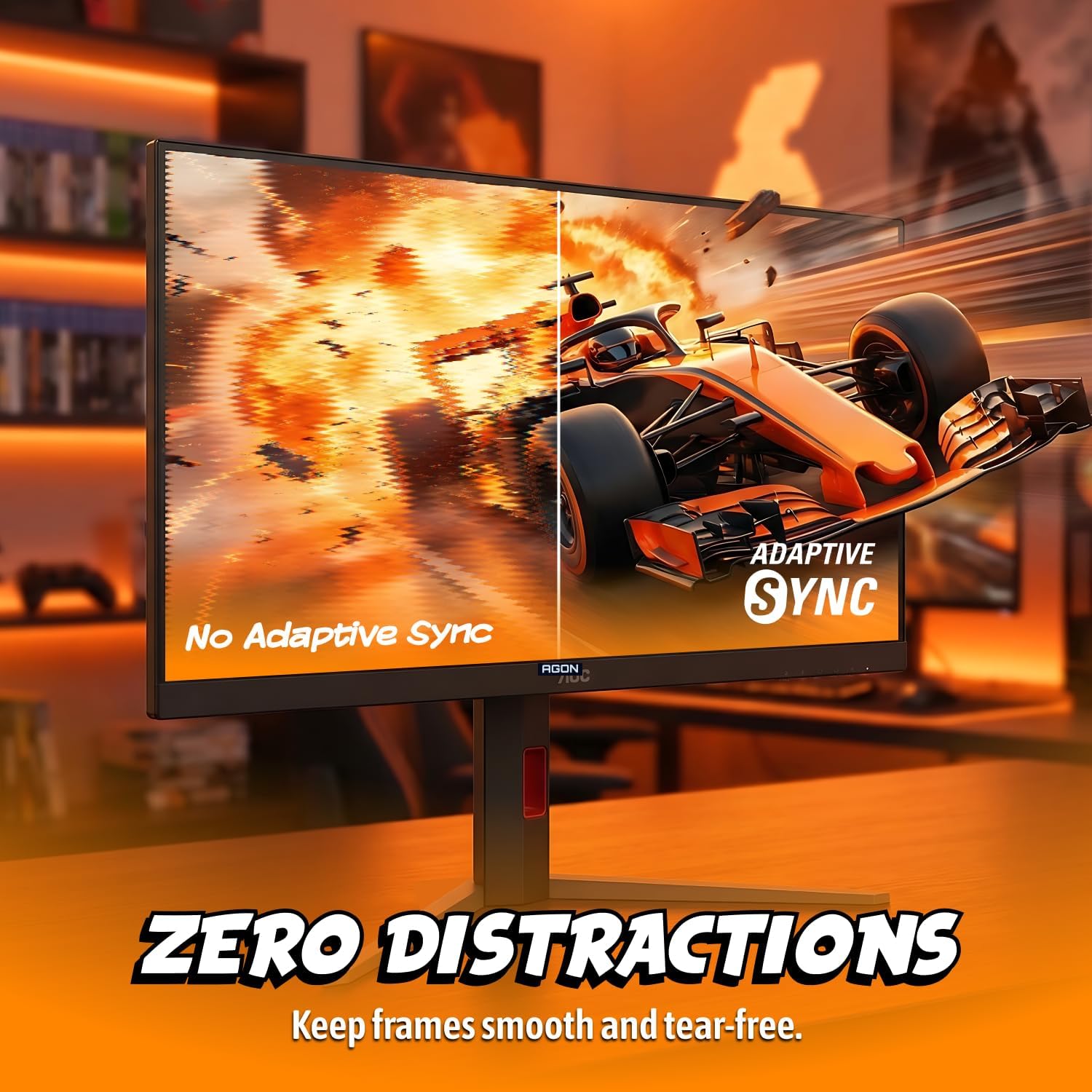 AOC Gaming U32G4 32" 4K UHD Gaming Monitor, 3840×2160, 160Hz, 0.5ms MPRT, IPS Panel, G-Sync, HDR Ready, HDMI 2.1, DisplayPort 1.4, 320Hz FHD Mode, Height Adjustable Stand