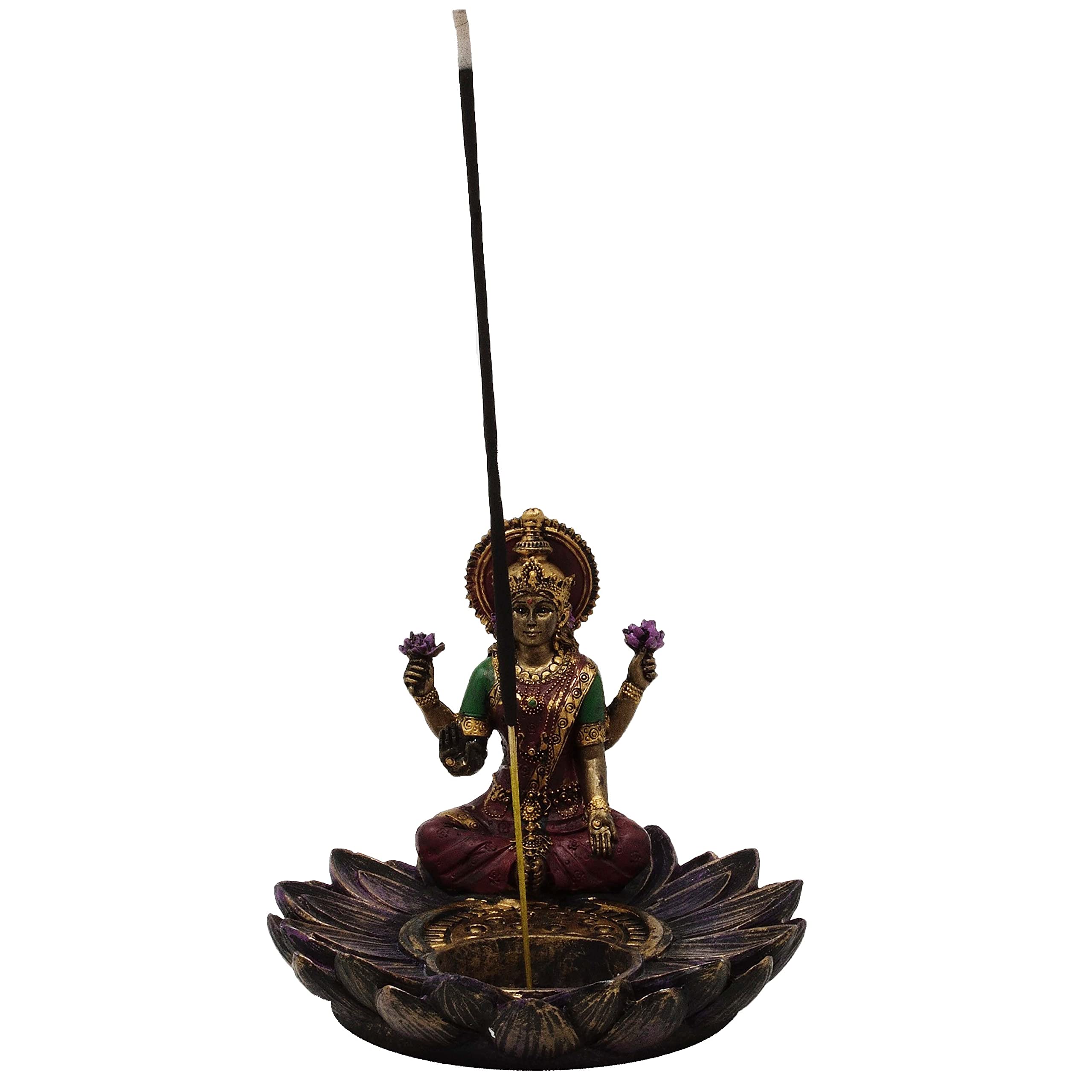 Lakshmi mit Teelicht oder als Räucherstäbchenhalter - Gottheit, Buddha, Indien