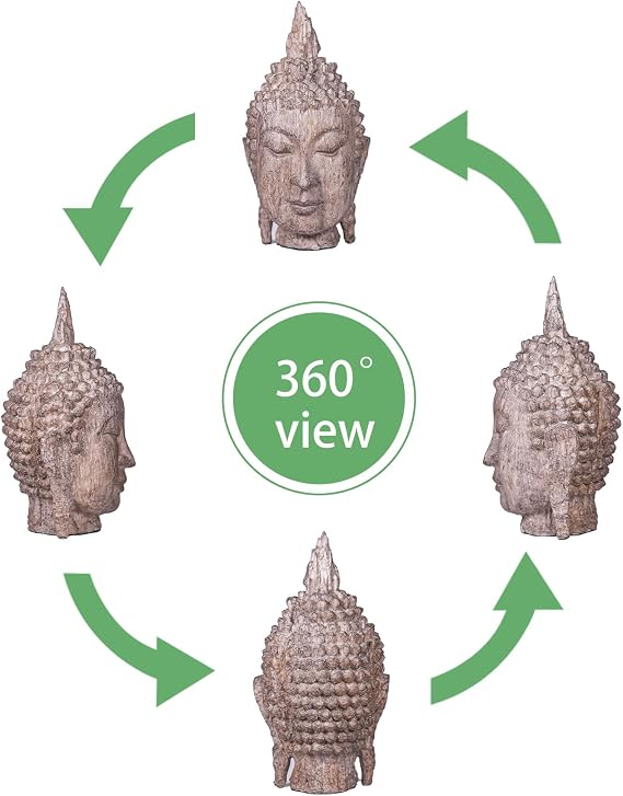 Decorative Buddha head statue, exquisite Zen garden home decoration