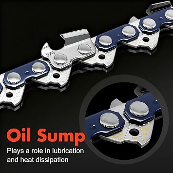 4 Pack 20 Inch Chainsaw Chain, 3/8 Pitch .050 Gauge 72 Drive Links, Fits Husqvarna 455 460 Rancher, Stihl MS311 MS391 and More, Replacement Saw Chain for 20 Bar