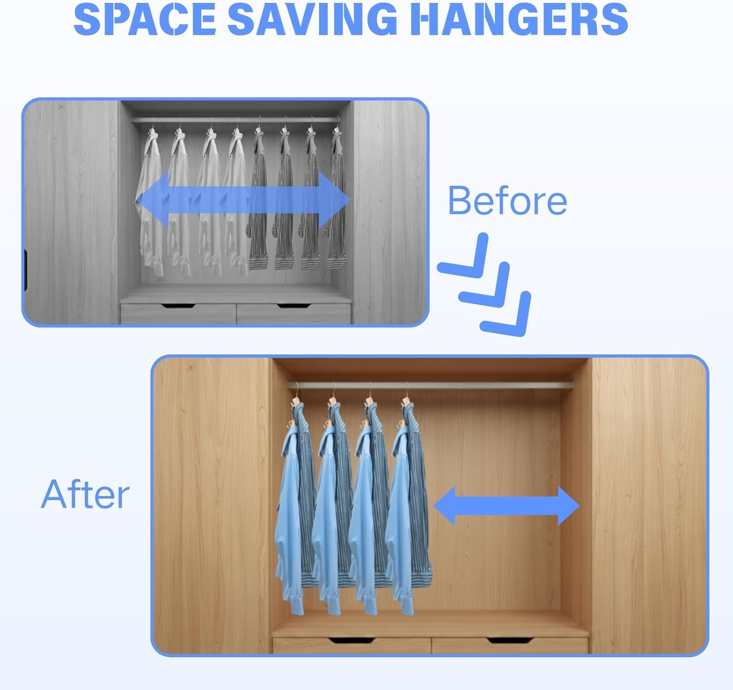100 Pcs Hanger Hooks Space Saver, Heavy Duty Hanger Connector Hooks, Cascading Hanger Extender for Closet Storage Organization, White Hanger Extender Hooks for Clothes Coats Pants