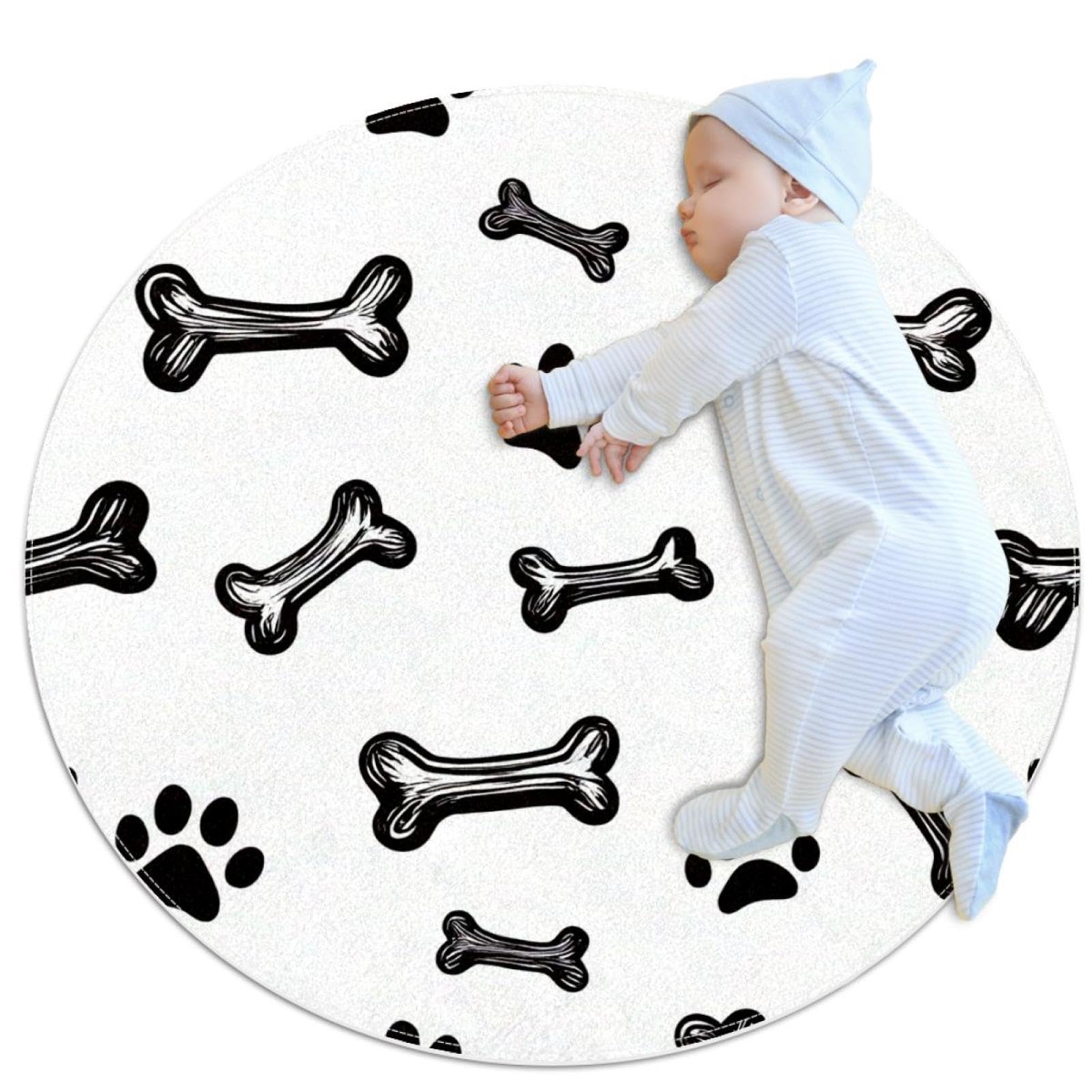 Tapis de salle de bain antidérapant et sécurisé rond 1m