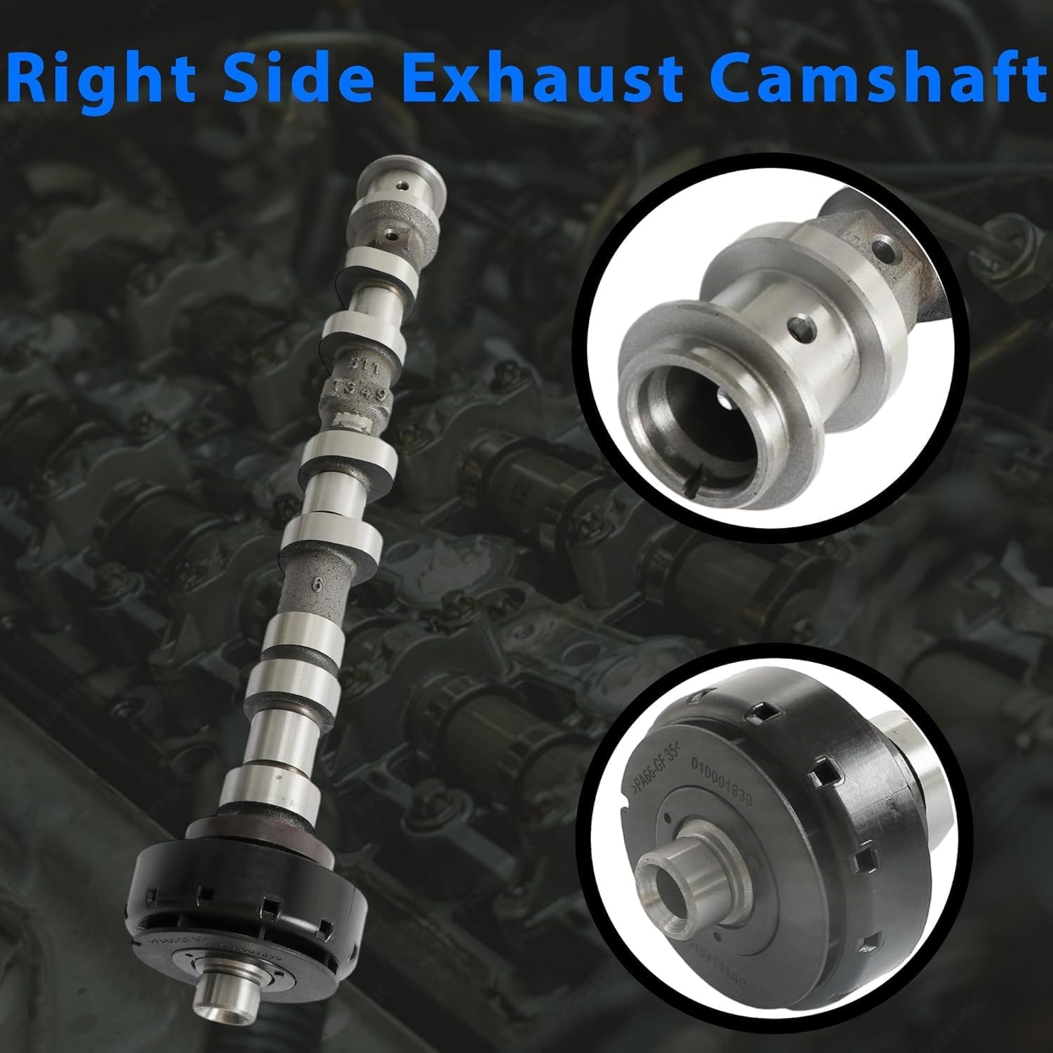 3.6 4PCS Camshaft Kit Right Left Intake & Exhaust Camshaft Kit Fit for Dodge Jeep Ram 1500 Pacifica Voyager Grand Cherokee 3.6L 2016-2024 Replace#5047913AD 5048030AD 5048029AD 5047912AD