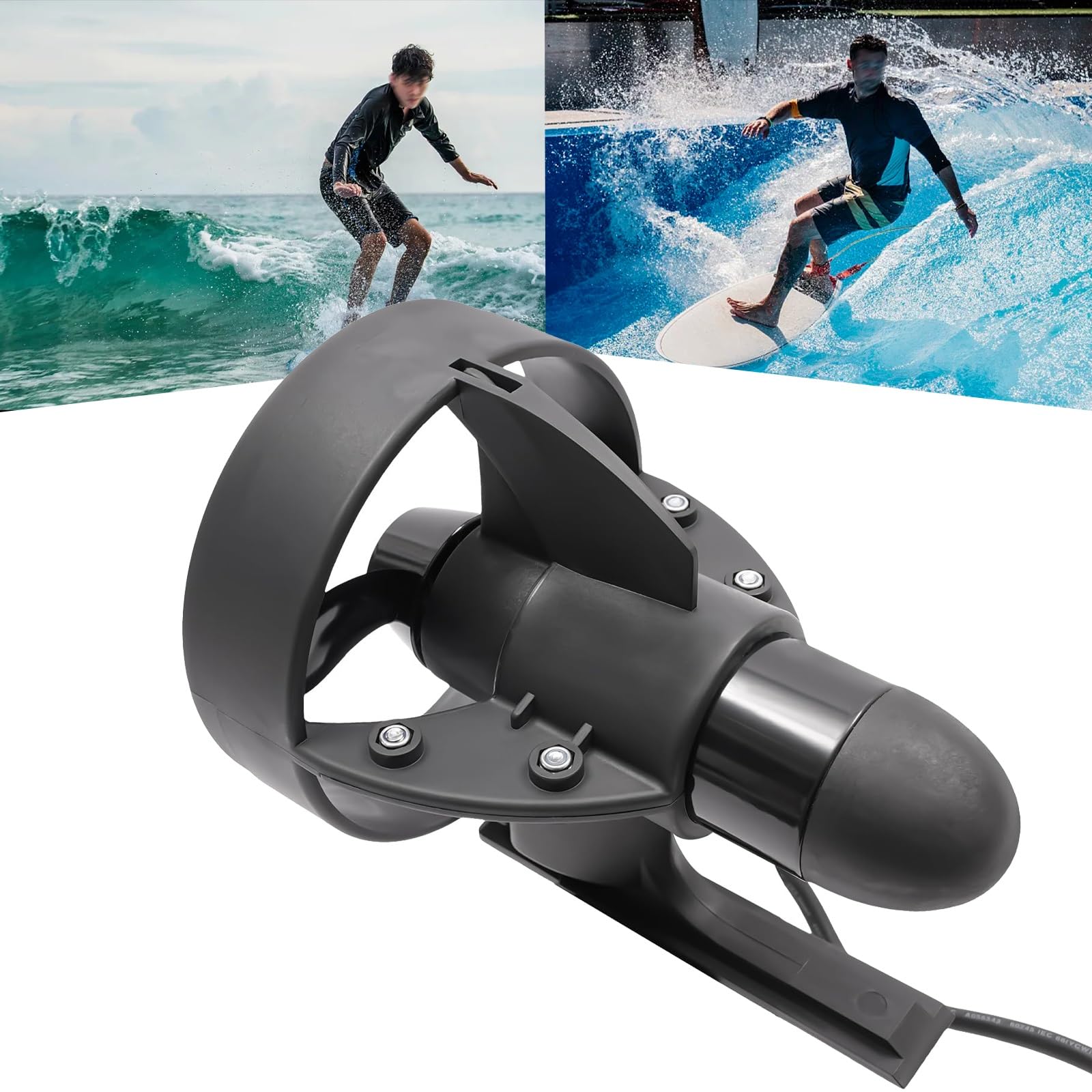 Unterwasser-Antrieb, 288 W elektrischer Propellerantrieb mit Batterietasche, ohne Batterie, 12-V-Paddleboard-Motor, 4 bis 5 km pro Stunde, für Paddleboards, Angelbretter, Surfbretter