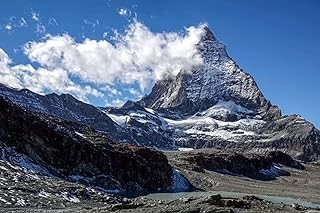 Yingxin34 Jigsaw Puzzles for Adults 1314 Piece Puzzle for Adults Blue Sky and Snow Mountain - 1314 Pieces Puzzle 1314 Pieces-75x50cm(29.52x19.68inch)