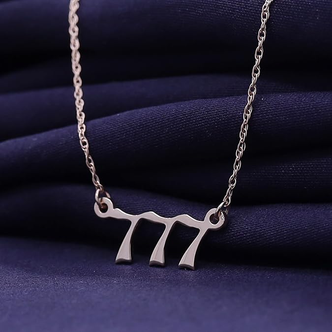 AFFY Angel Number Necklace for Women Numerology Pendant Jewelry | (111 222 333 444 555 666 777 888 999) In 14K Gold Over Sterling Silver With 18 Chain
