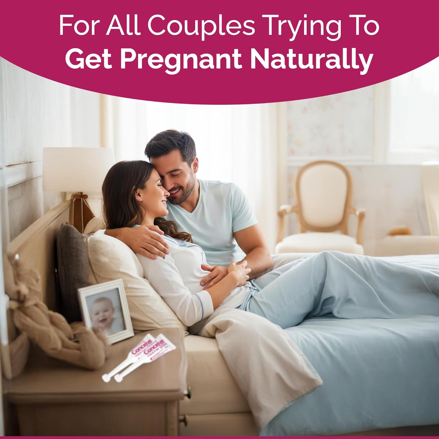 CONCEIVE PLUS Fertility Lubricant for Couples Trying to Conceive Naturally | Water-Based Lube and Lube Support for Intimacy | Water Based Lubrification for Women pH Balance | 8 Pre-Filled Applicators