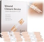 Wound Closure Strips 6Pcs Emergency Laceration Closures Sutures Butterfly Bandaids Without Stitches Butterfly Bandages for Hiking Camping Survival Outdoor