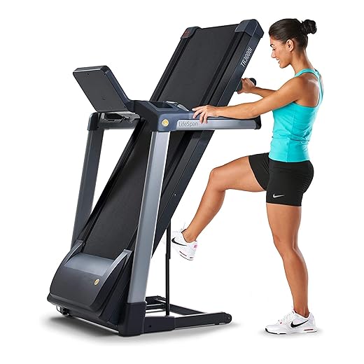LifeSpan Fitness Foldable Treadmill with Touchscreen Display, Walking Jogging Running