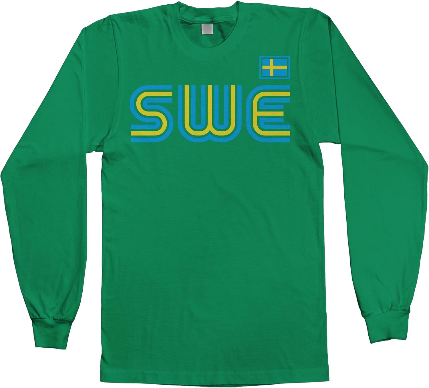 Threadrock Men's Sweden Athletic Retro Series Long Sleeve T-Shirt