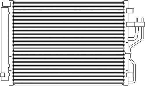 OE KIA SPORTAGE AC Condensador de repuesto (Partslink número KI3030126)