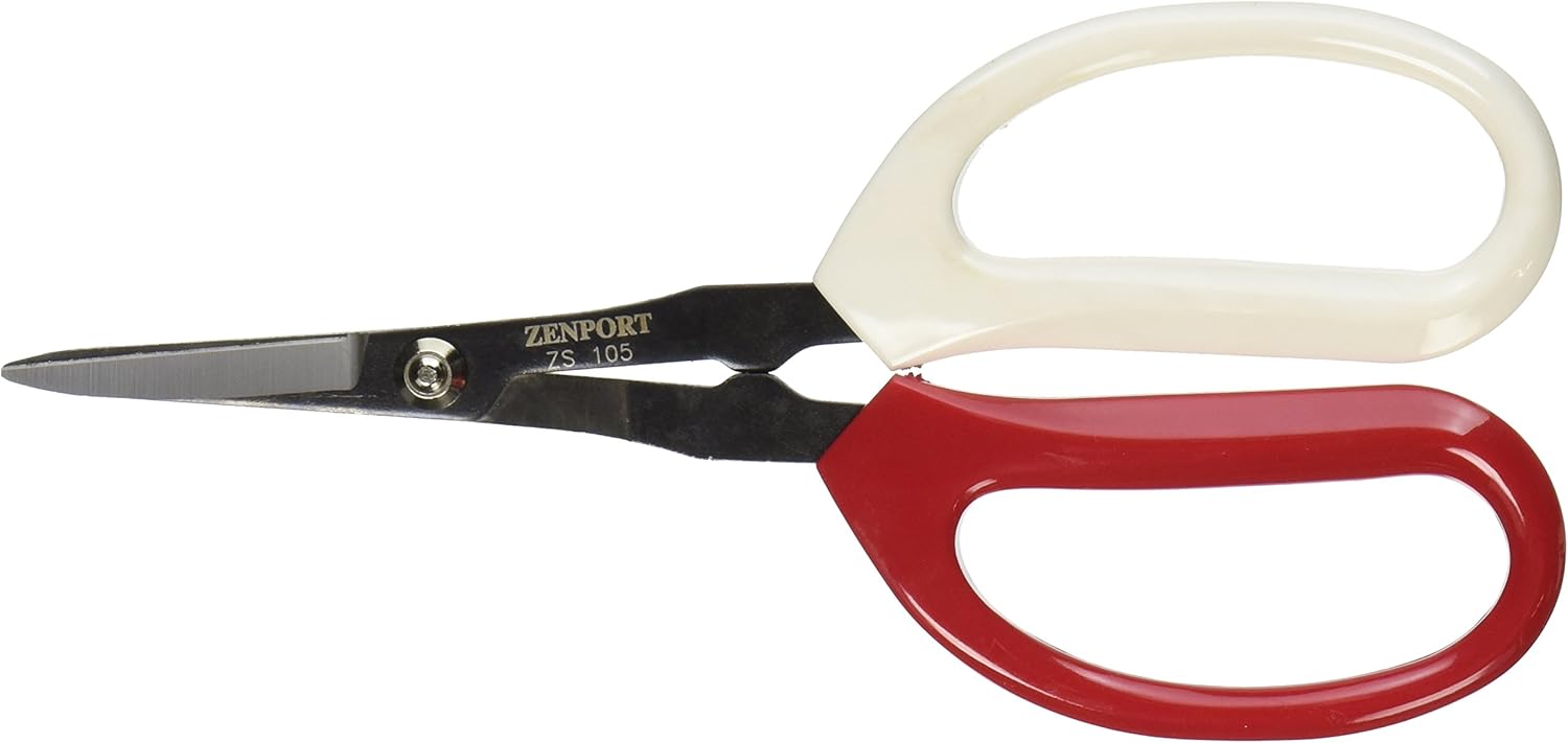 Best Deal Cheap 🛒 Zenport ZS105 Deluxe Scissors for Garden, Fruits and Crafts, 6.5-Inch, Box of 12, Red/White, ZS105-12PK