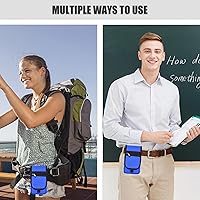 Vista 7 de Dual Phone Holster, Large Smartphone Pouch, Belt Cell Phone Holder for iPhone 16/15/14 Pro Max & Samsung Phones, Compatible with Power Bank, for Blue