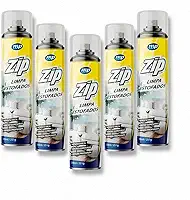 Kit 5 Zip Clean 300ml Limpa Estofados Limpeza Profunda Sofá Banco Carro Remove Manchas Difíceis