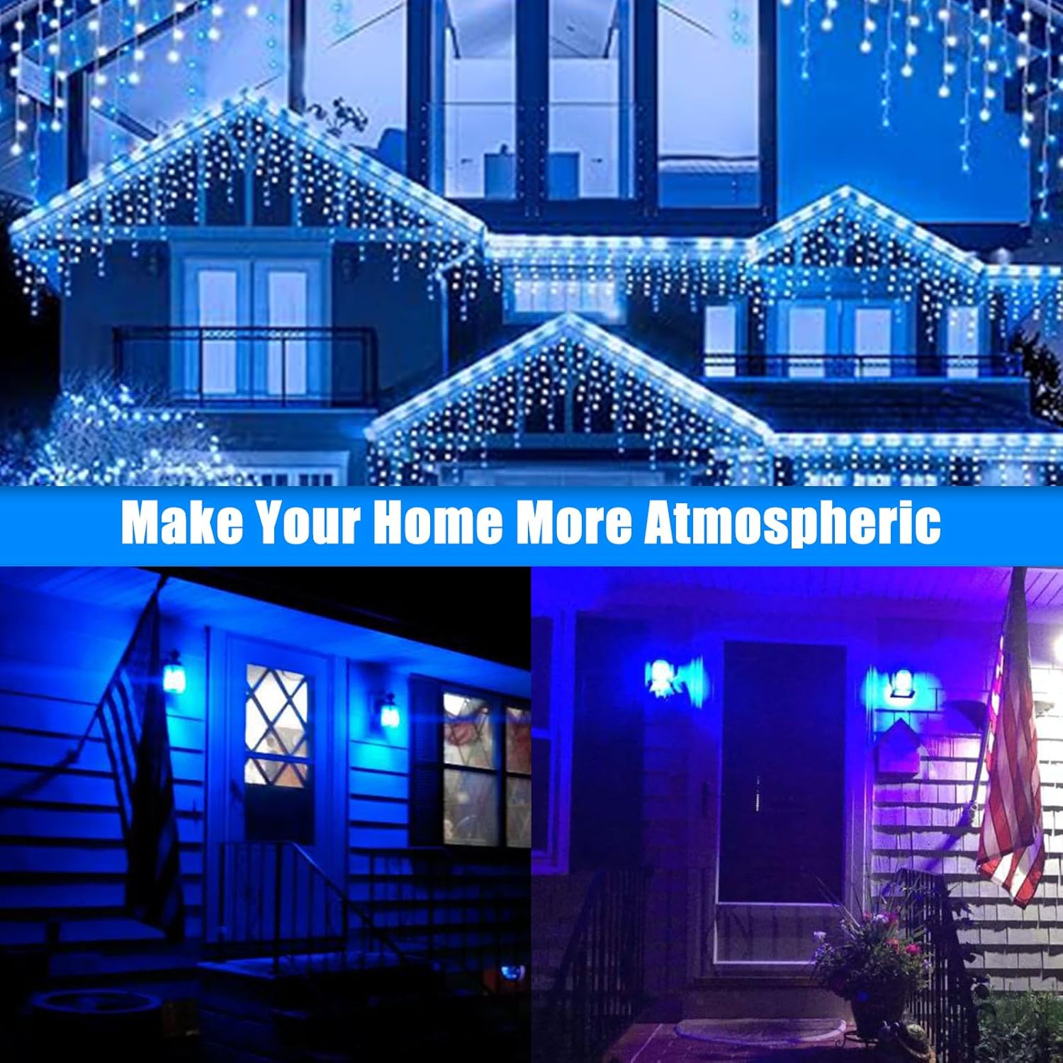 Bestview LED Flame Effect Light Bulbs,4 Modes Smart E26/E27 Base Flickering Fire Light Bulbs with for Halloween, Christmas, Party, Porch, Indoor&Outdoor Home Decoration Lighting (Blue 2 Pack)