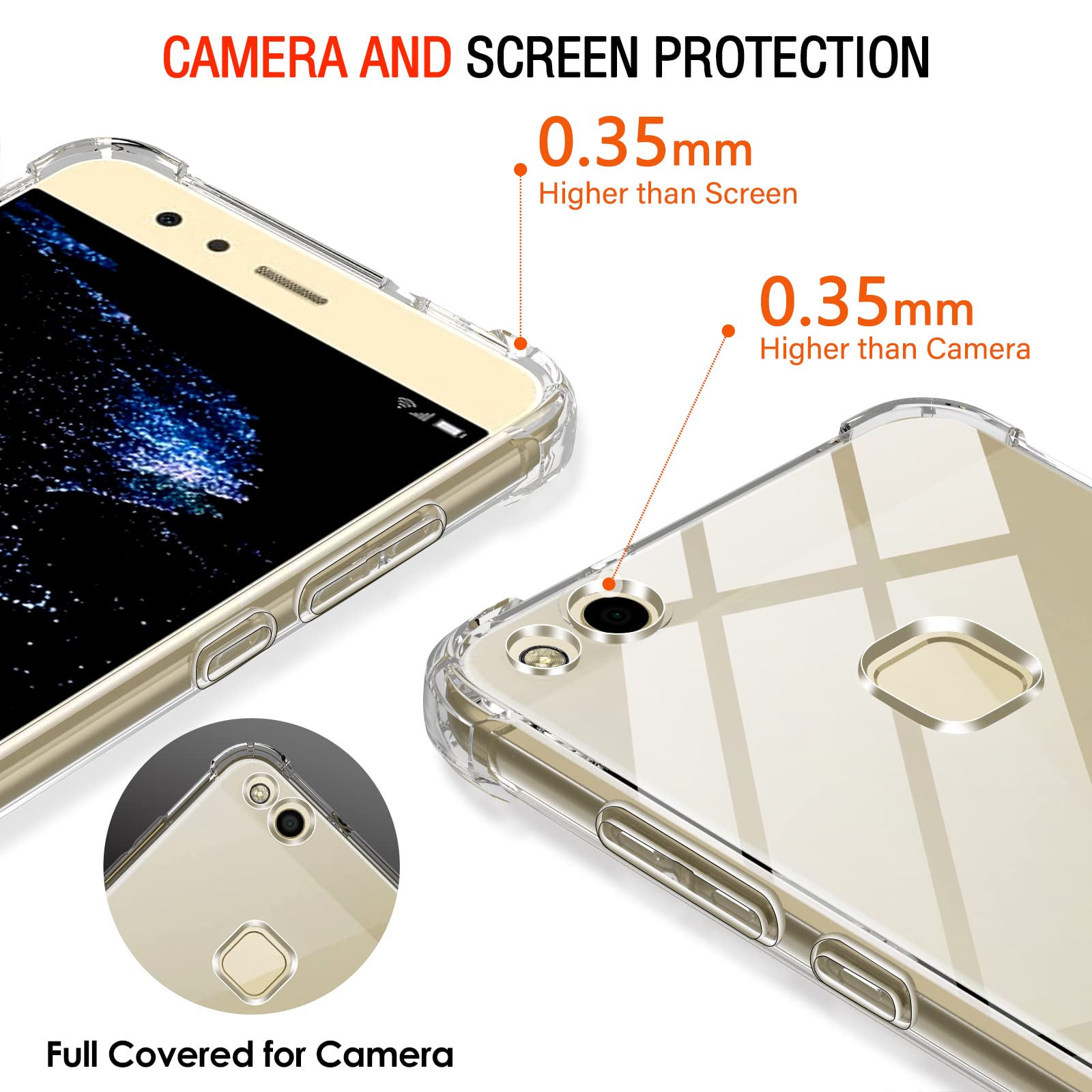 iVoler Cover per Samsung Galaxy A50 / A30S, Custodia Trasparente per