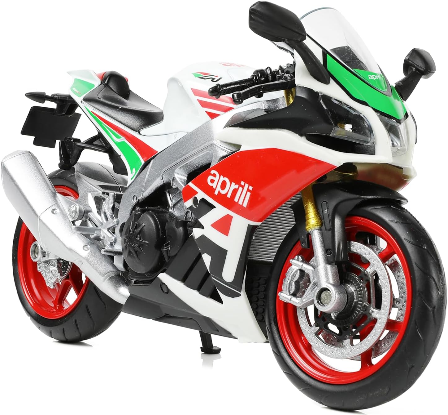 1:12 Motorcycle Model Toy Compatible for Aprilia RSV4 RR1000 Metal Die-cast Mini Motorbike No Assembly Required Display Gift for Adult Collectors
