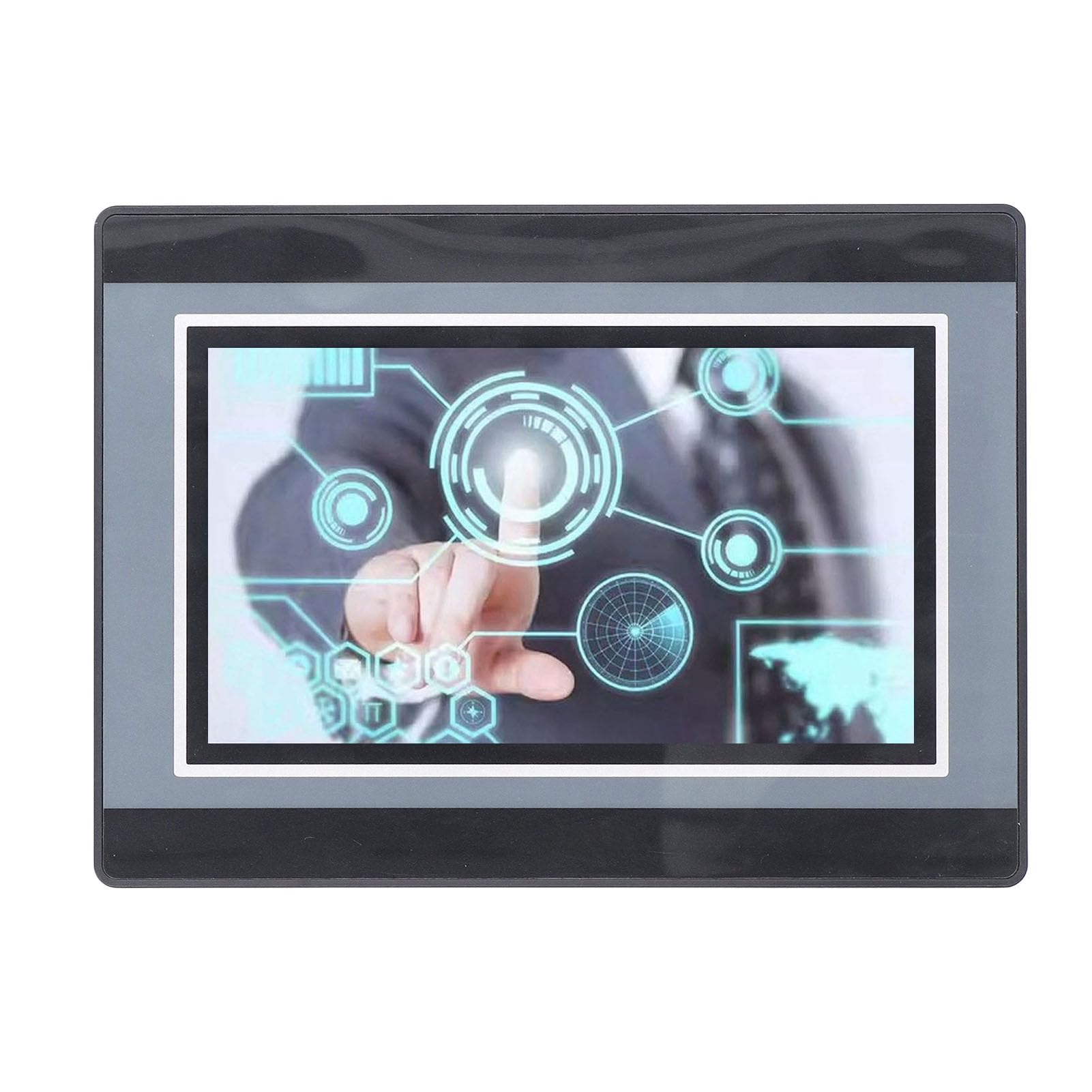 Controlador Lógico Programable, Pantalla Táctil TFT LCD de 7 Pulgadas HMI PLC Todo en con Procesador ARM9 de 32 Bits, Conteo de Alta Velocidad y Salida de relé 12 en 8 Salidas, Kit de