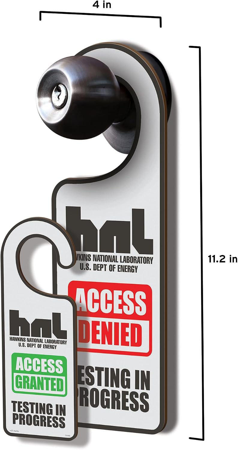 Genuine Fred Stranger Things, Do Not Disturb Sign, Double-sided, Hawkins National Laboratory, Multicolor (5278587)
