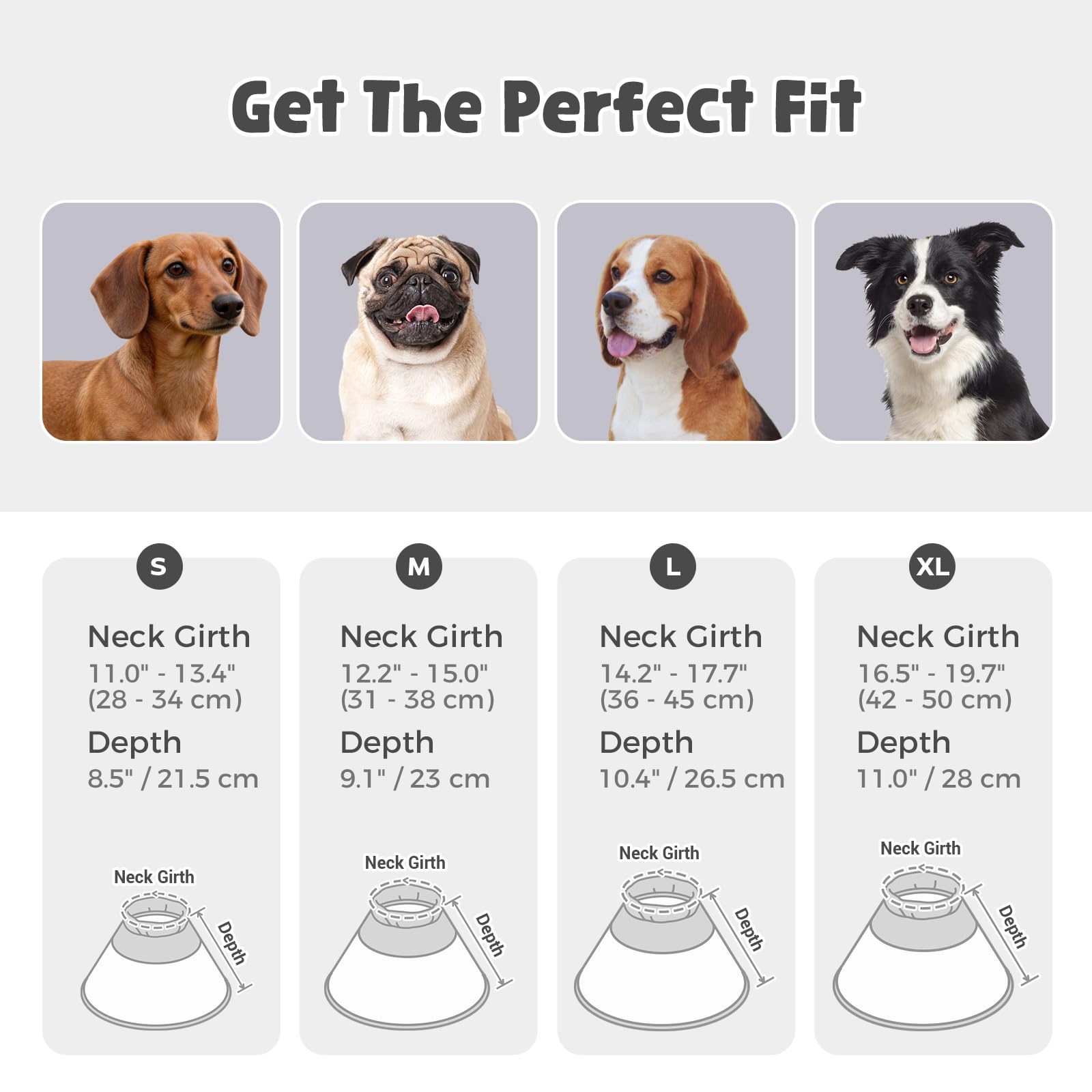 Avont ドッグ エリザベスカラー 犬用 猫用 術後ケア リカバリーカラー 中型 大型犬 調整可能 通気性 舐め防止 引っ掻き防止 傷口保護 -ピンク