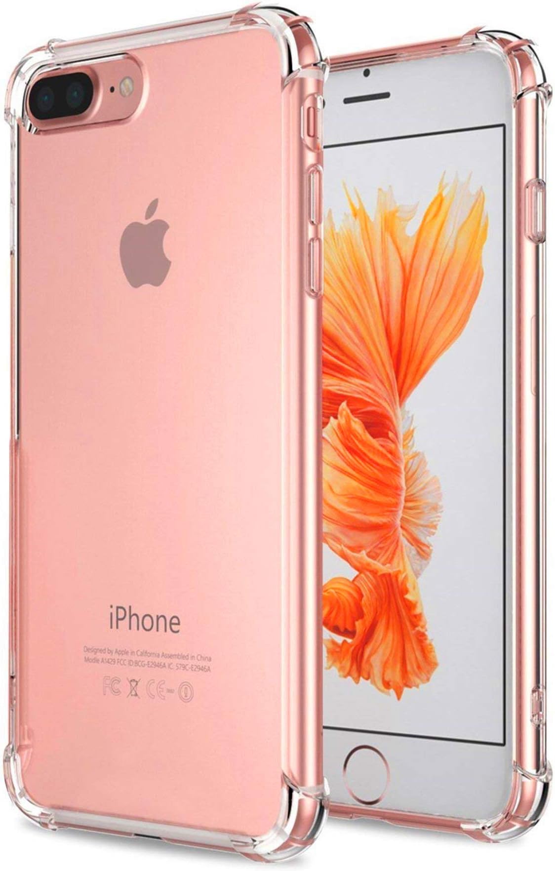 West Basics iPhone 8 Case, iPhone 7 Case, Apple iPhone 7/8 Crystal Clear Shock Absorption Bumper Soft TPU Cover Cases for iPhone 7 / iPhone 8