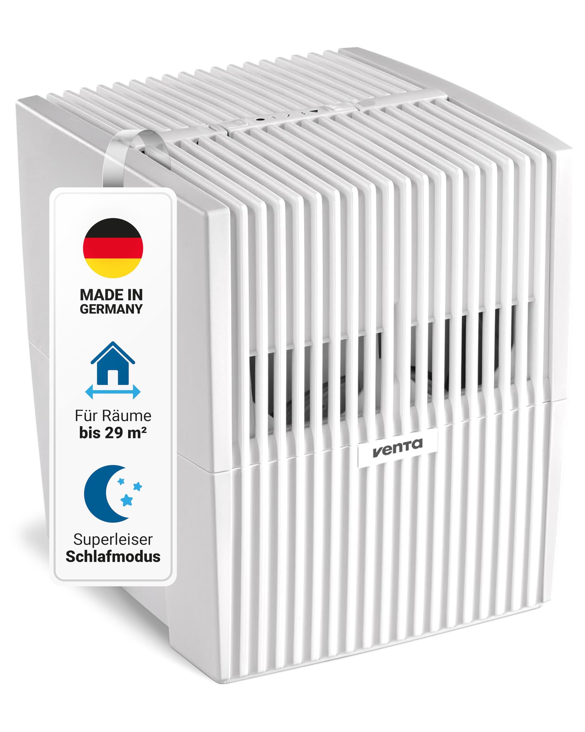 Venta LW15 Classic Original Humidificador de aire muy silencioso 20 dB (A), ahorro de energía 2 W, evaporación fría higiénica sin filtro, depósito de 5 litros, hasta 29 m², con función