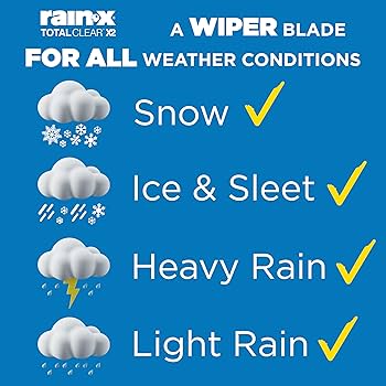 Rain-X Vision Wiper Blade: 26", Standard Beam, All Weather Performance, Pack Of 1