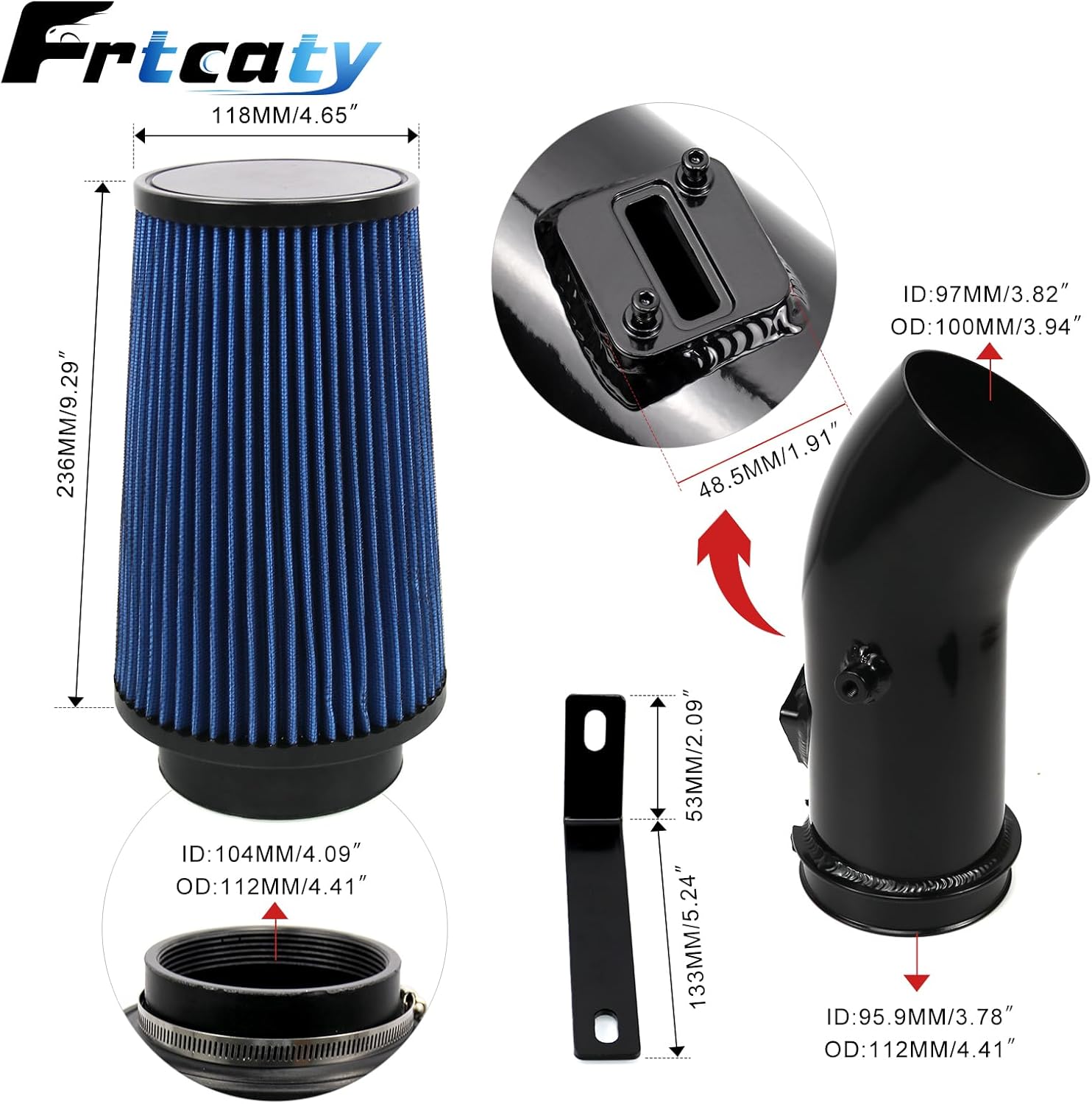 6.7 Cold Air Intake with Oiled Filter Compatible with Ford F250 F350 F450 6.7L Powerstroke Diesel 2011-2016