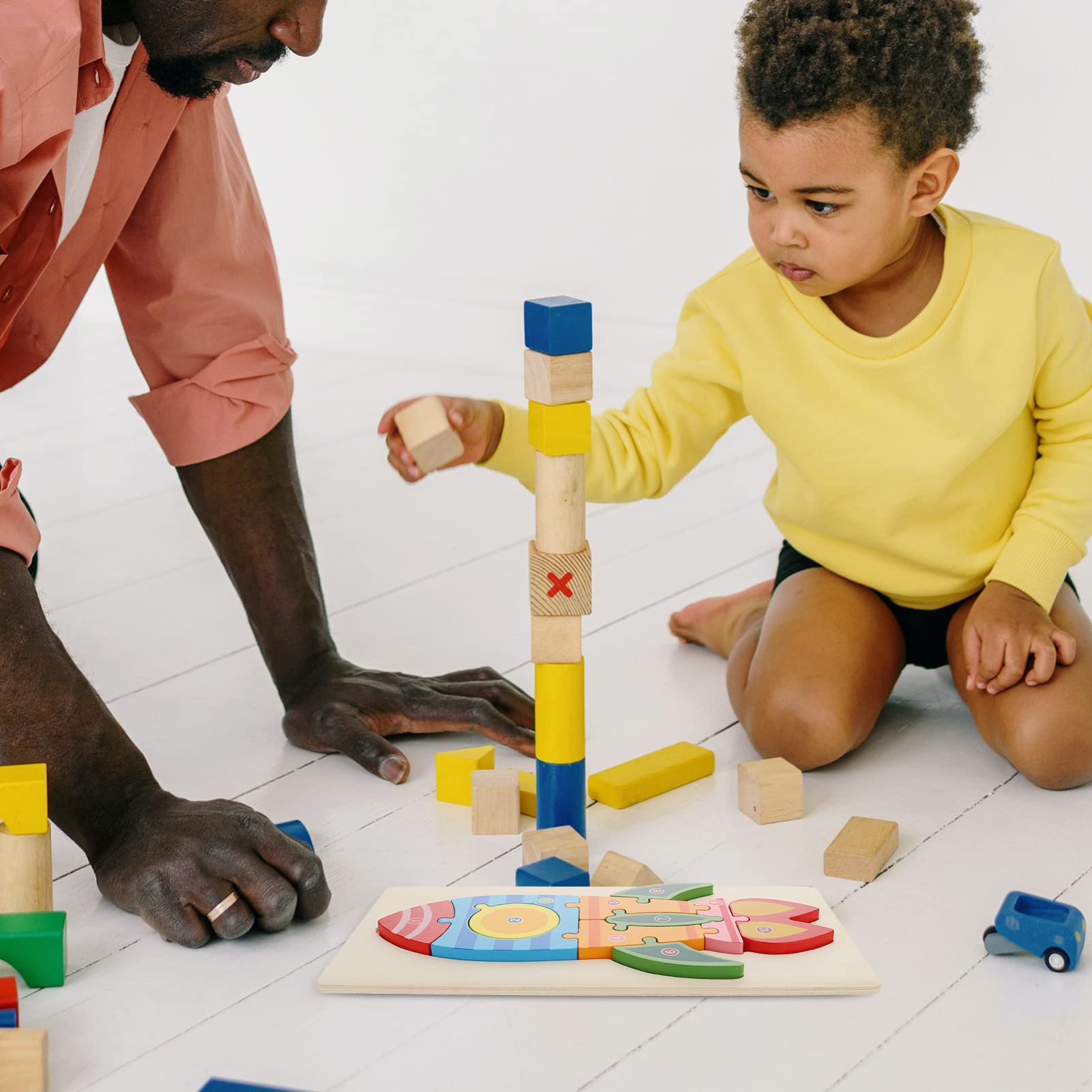 Snapklik.com : Toddler Toys Wooden Toys Stacking Rocket Wooden Puzzle ...