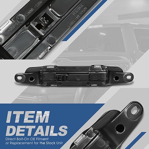 Miniatura 3 de Auto Dynasty Barra LED 3D Tercera lente ahumada 3 tercera luz de freno trasera lámpara de parada central compatible con Dodge Charger LX 06-10