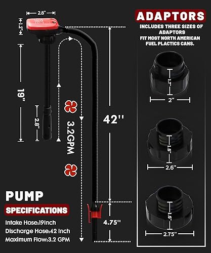 Miniatura 14 de Bomba de transferencia de combustible – Bomba de gas eléctrica de carga USB para lata de gas – Bomba de transferencia de gas alimentada por batería
