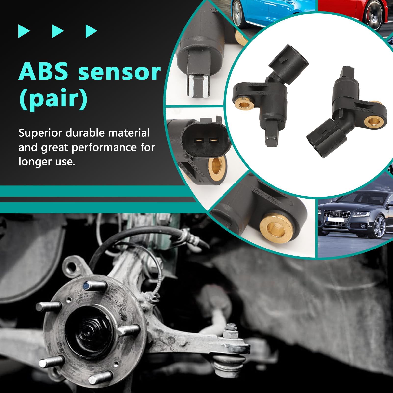 ABS Sensor Drehzahlsensor vorne rechts + links für Golf 4 IV Polo 6N1 6N2 A3 8L 1H0927807 1H0927808