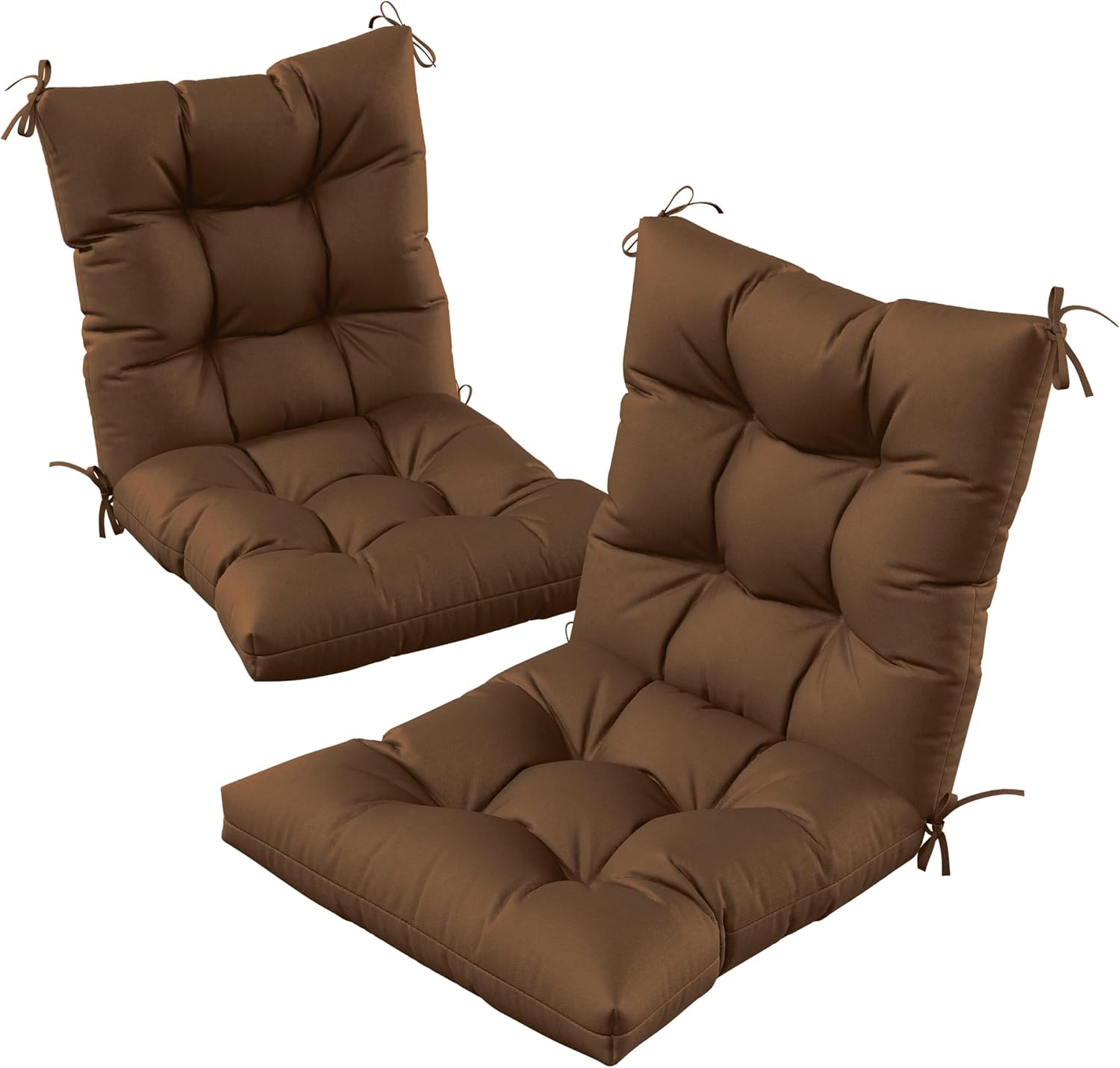 Patio Seat&Back Chair Cushions for Outdoor Furniture，Comfortable Cushions for Rocking/Dining/Lawn Chair-Set of 2