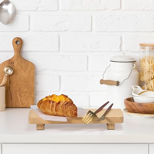 Miniatura 7 de Elevador de madera de pino para decoración del hogar, soportes para plantas pequeñas, elevadores decorativos, soporte de pedestal, bandejas de