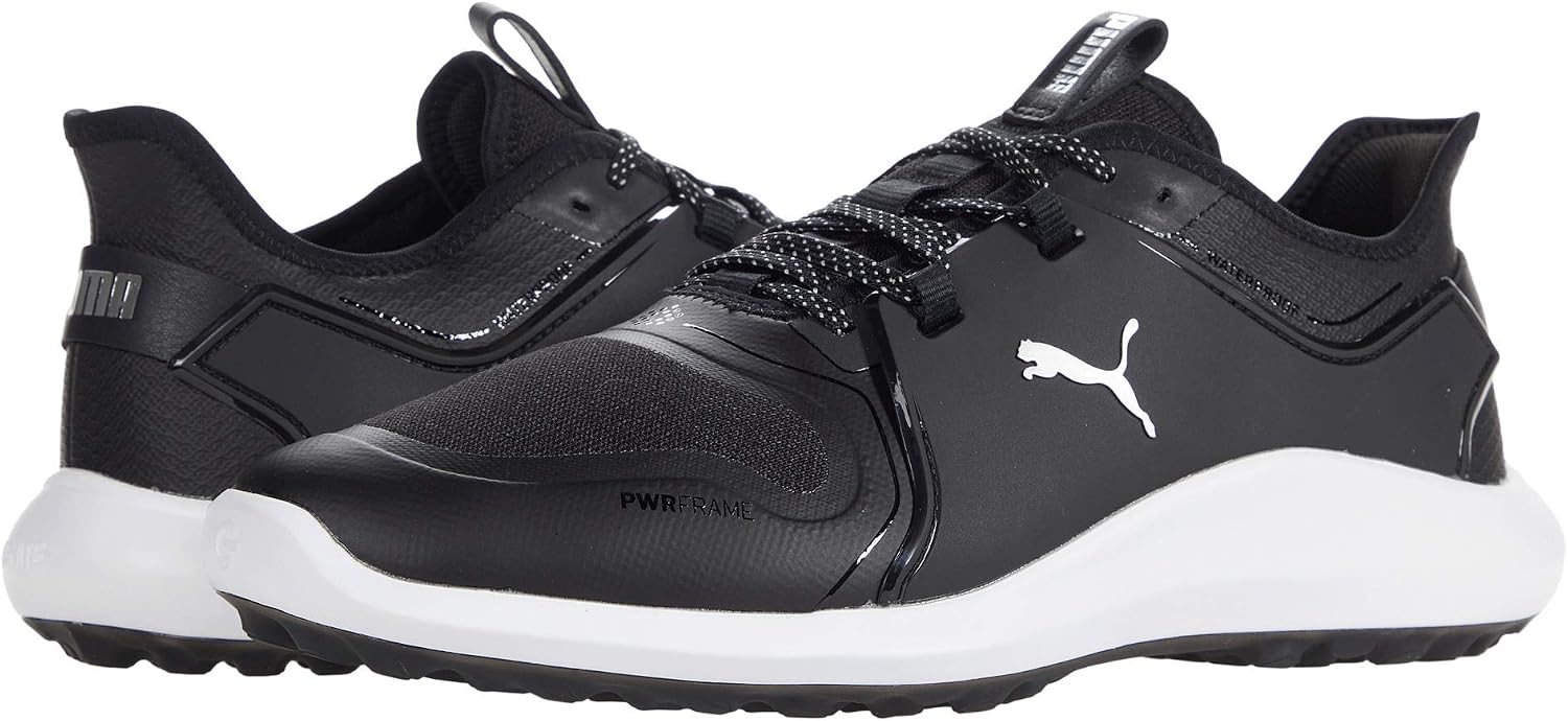 Puma Men's Ignite Fasten8 Golf Shoe, Puma Black-Puma Silver-Puma White, 9.5M