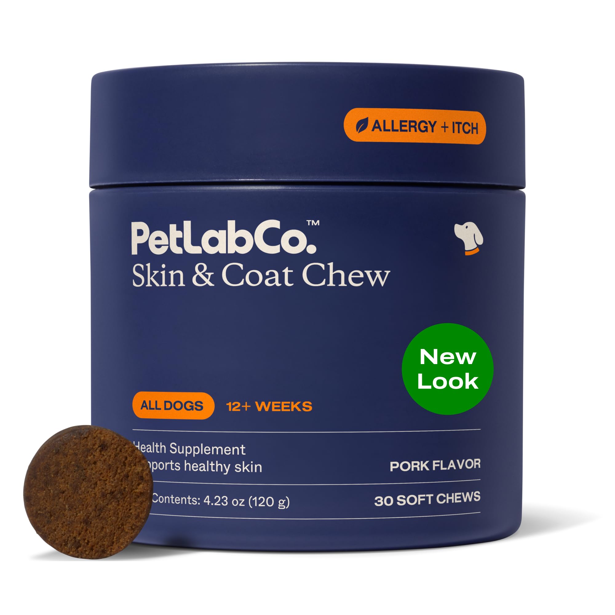 Skin & Coat Chew - Optimize Scalp and Fur Condition with a Tasty Dog Chew, Packed with Beneficial Fatty Acids, Vitamins and Apple Cider Vinegar - Packaging May Vary