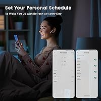 Vista 5 de Afloia Purificadores de aire para dormitorio, hogar, habitación grande, Wi-Fi de 2.4 GHz, filtro inteligente 3 en 1, purificadores de aire