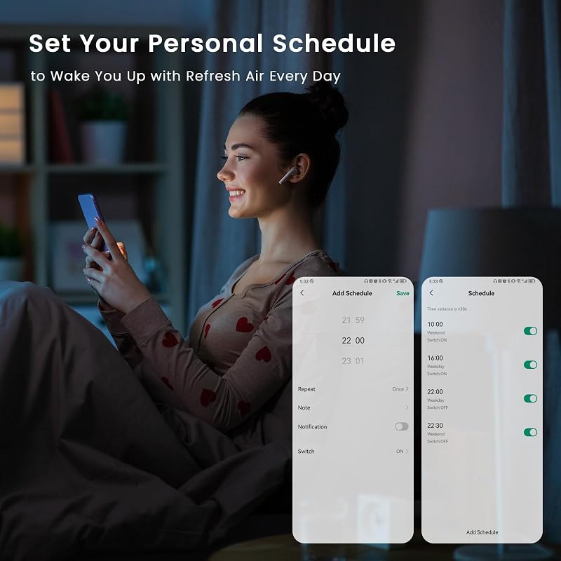 Afloia Smart Air Purifier for Home Large Rooms Bedroom, Up to 1,076 sq ft image 5