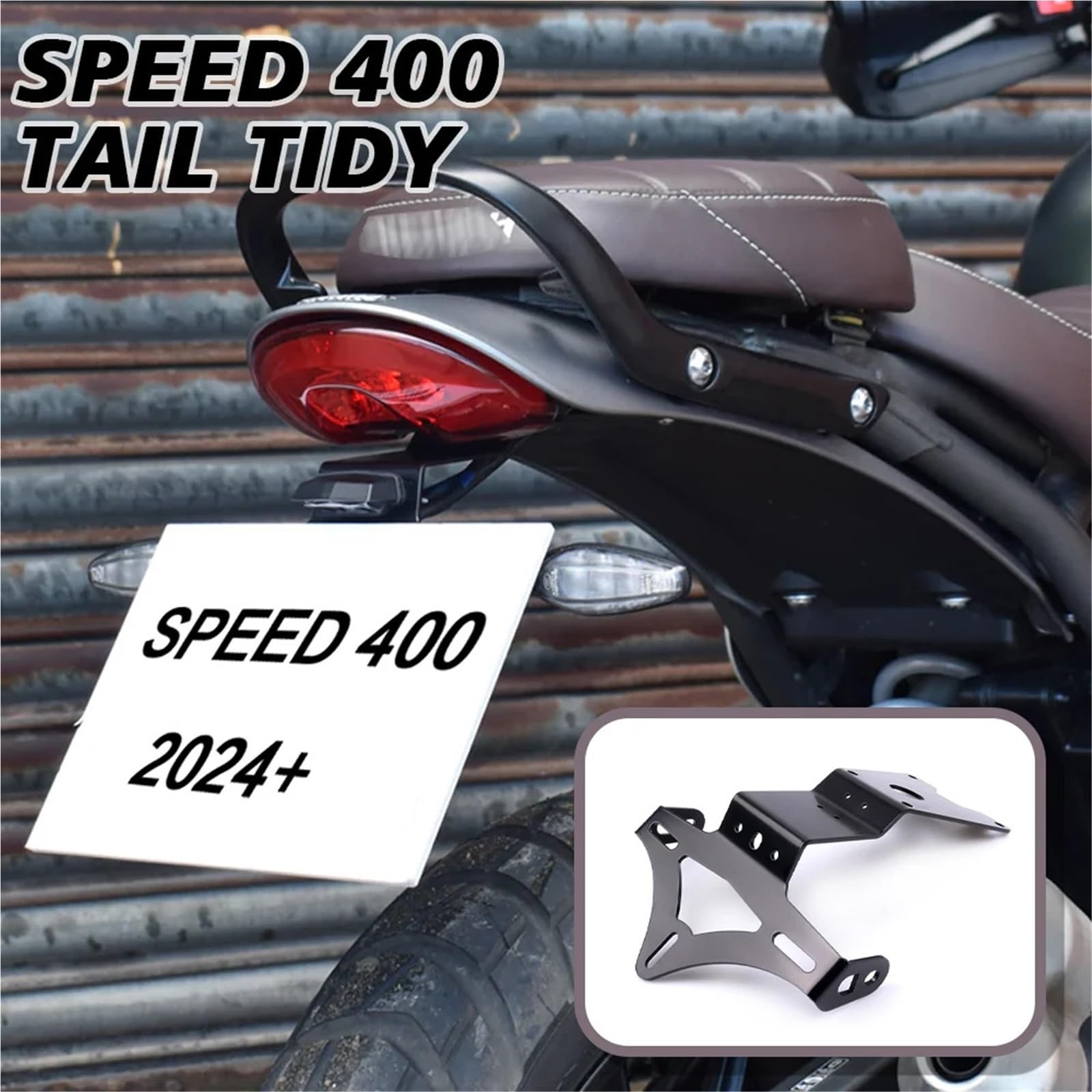 przednia tablica rejestracyjna Pasuje do Triumph Speed ​​400 2024-2025 Pasuje do Scramblera 400X Tail Tidy Uchwyt na tablicę rejestracyjną
