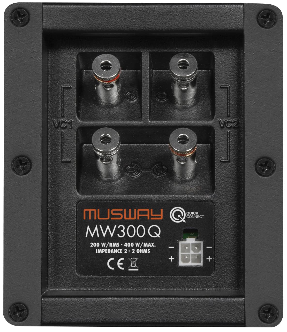 Musway MW300Q - Bassreflex Subwoofer für die Reserveradmulde mit 15 x 23 cm (6 x 9') Subwoofer