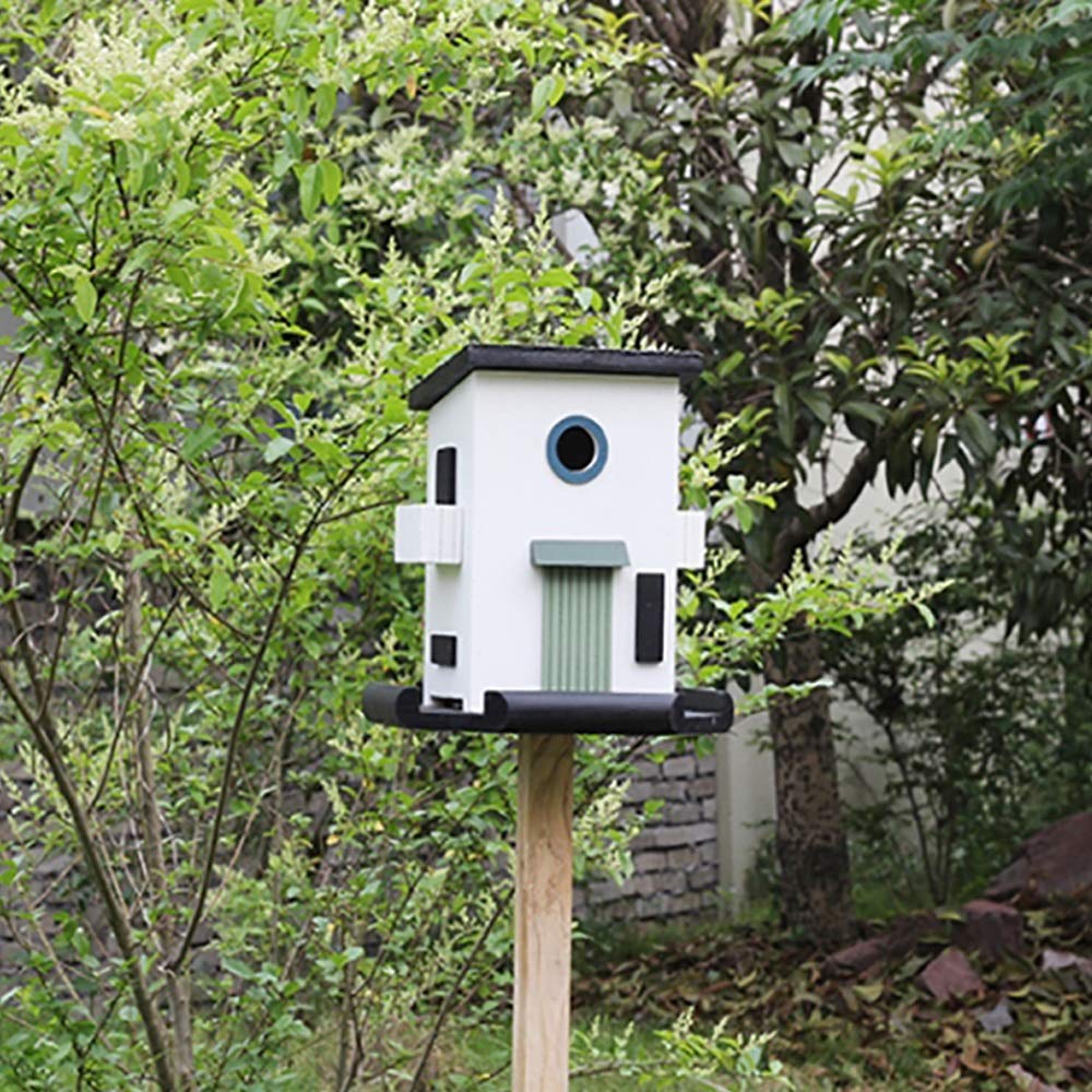 DanDiBo Casetta Per Uccelli Da Appendere In Acciaio Inox Decorativa Ruggine Abbeveratoio - Foto 5