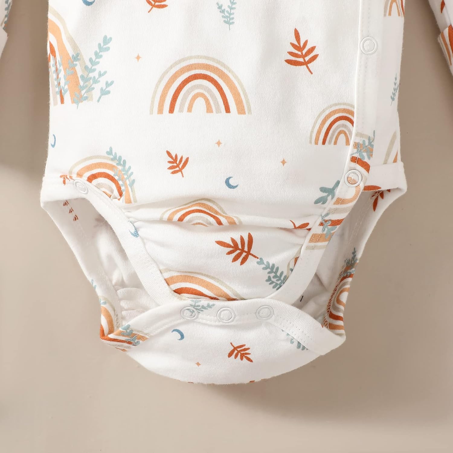 DEFAHN Baby Side Snap Bodysuit Kimono Onsies Newborn Boy Girl 3-Pack 100% Cotton Basic Pattern Kimono Bodysuits