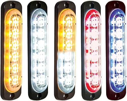 Miniatura 3 de Buyers Products 8891911 - Luz estroboscópica LED vertical delgada de 4.5 pulgadas, transparente