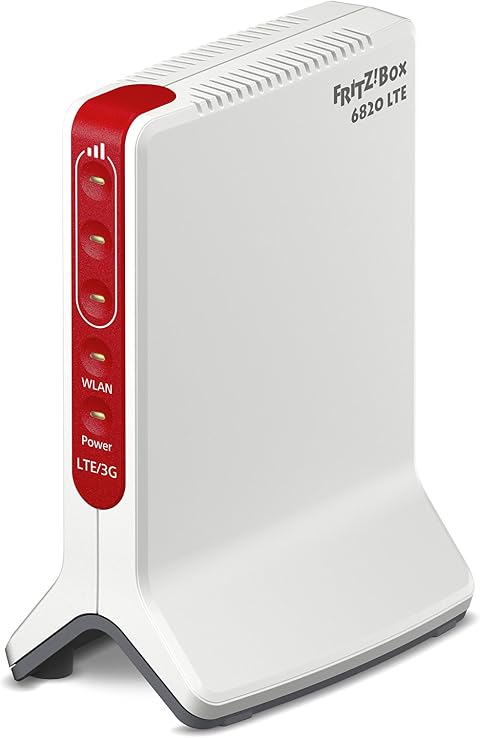 Fritz!Box 6820 LTE International - Modem Router 4G/3G, Ranura para SIM, Wi-Fi N 450 Mbps, 1 Puerto LAN Gigabit, Interfaz en Español