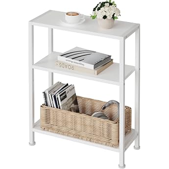 Side Table Small Side Table Sofa Side Table for Narrow Spaces Slim Side Table Bedside Table for Living Room Bedroom Office White