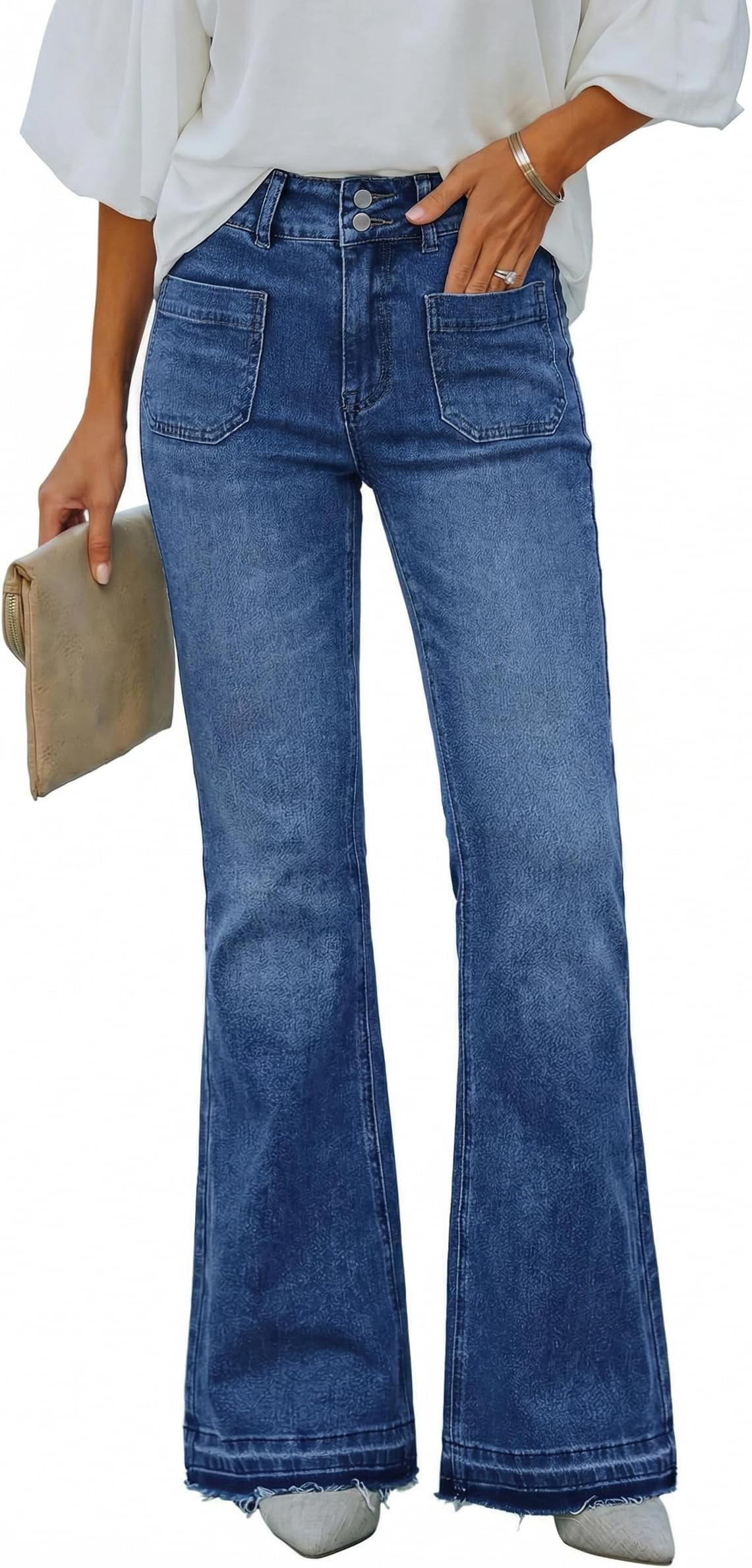 EMMIOL Flare Jeans for Women High Waisted Stretchy Womens Bell Bottom Jeans